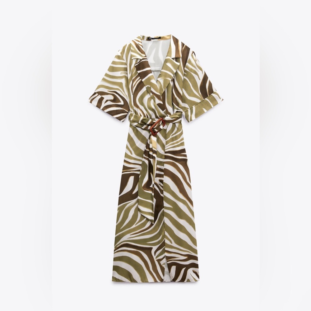 ANIMAL PRINT SHIRT DRESS